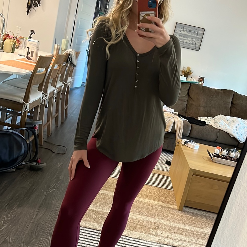 Dark green long sleeve top